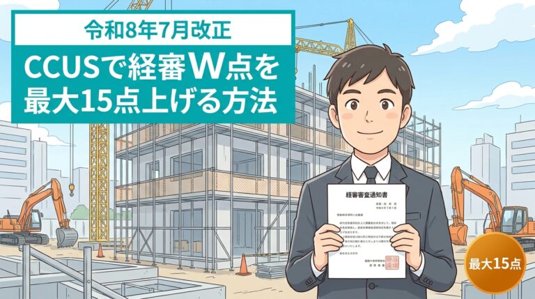 令和8年7月改正 CCUSで経審W点を最大15点上げる方法