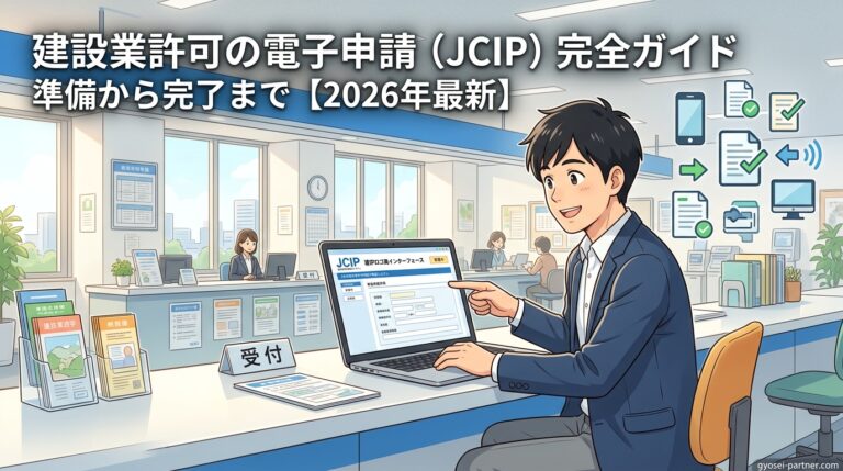 建設業許可の電子申請（JCIP）完全ガイド｜アイキャッチ