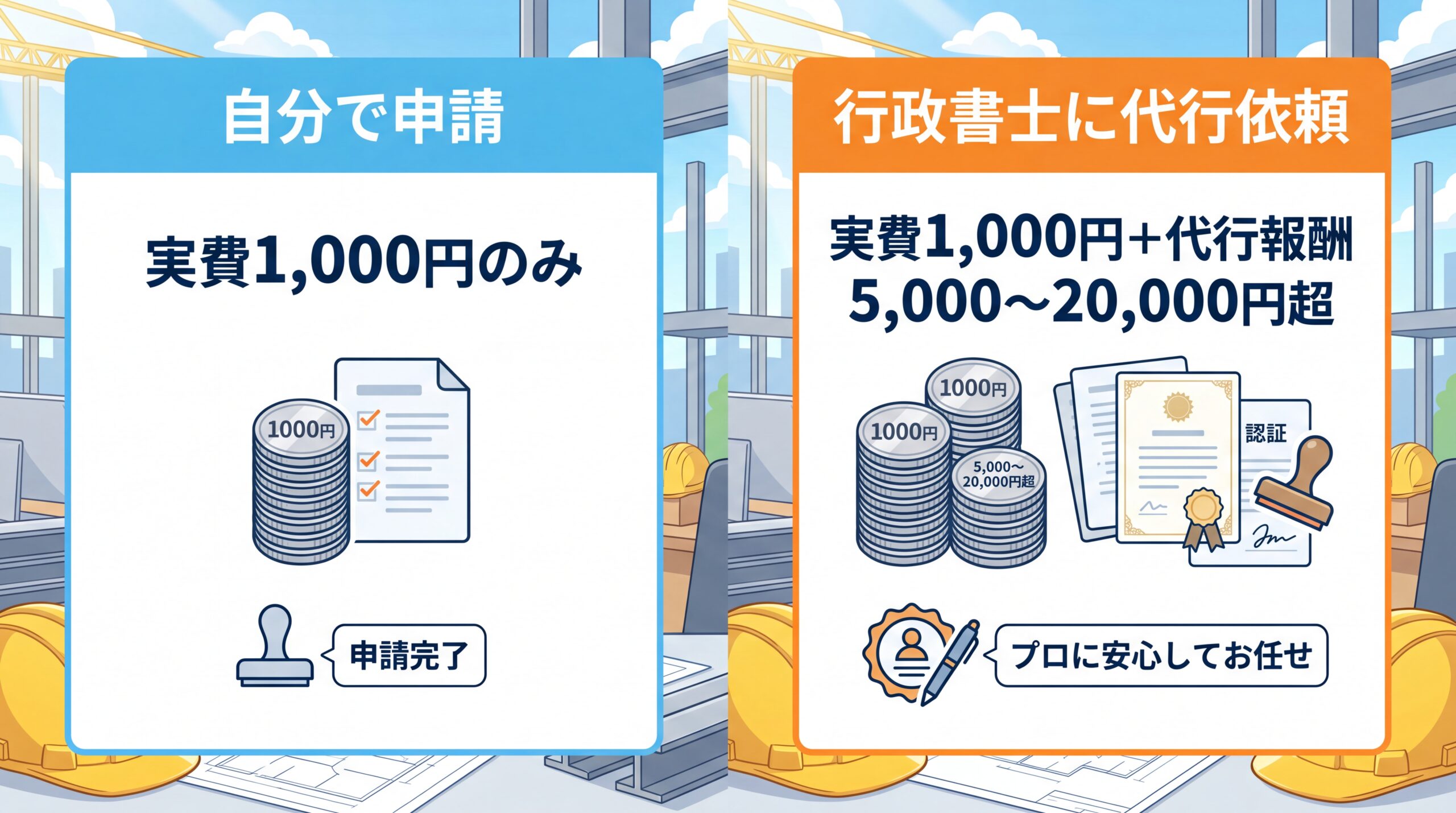 CCUSカード再発行の費用比較 自分で申請1,000円 vs 行政書士代行
